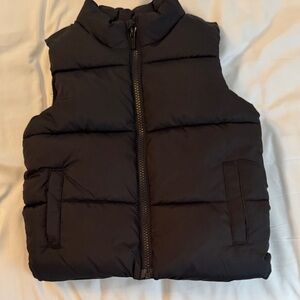 Old Navy Black Puffer Vest for Kids - Quilted Zip Front